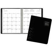 At-A-Glance Contemporary Planner, Monthly, January 2026–December 2026, 6 7/8" x 8 3/4", Wire Bound, Black Simulated Leather Cover, 1 Each