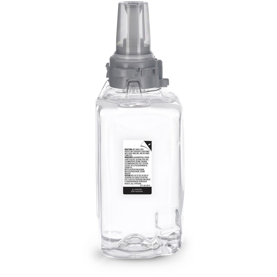 Gojo&reg; ADX-12 Clear/Mild Handwash Refill - 1.32 quart - Push Pump Dispenser - Hand, Skin - Moisturizing - Clear - Dye-free, Fragrance-free, Rich Lather, Bio-based - 1 Each