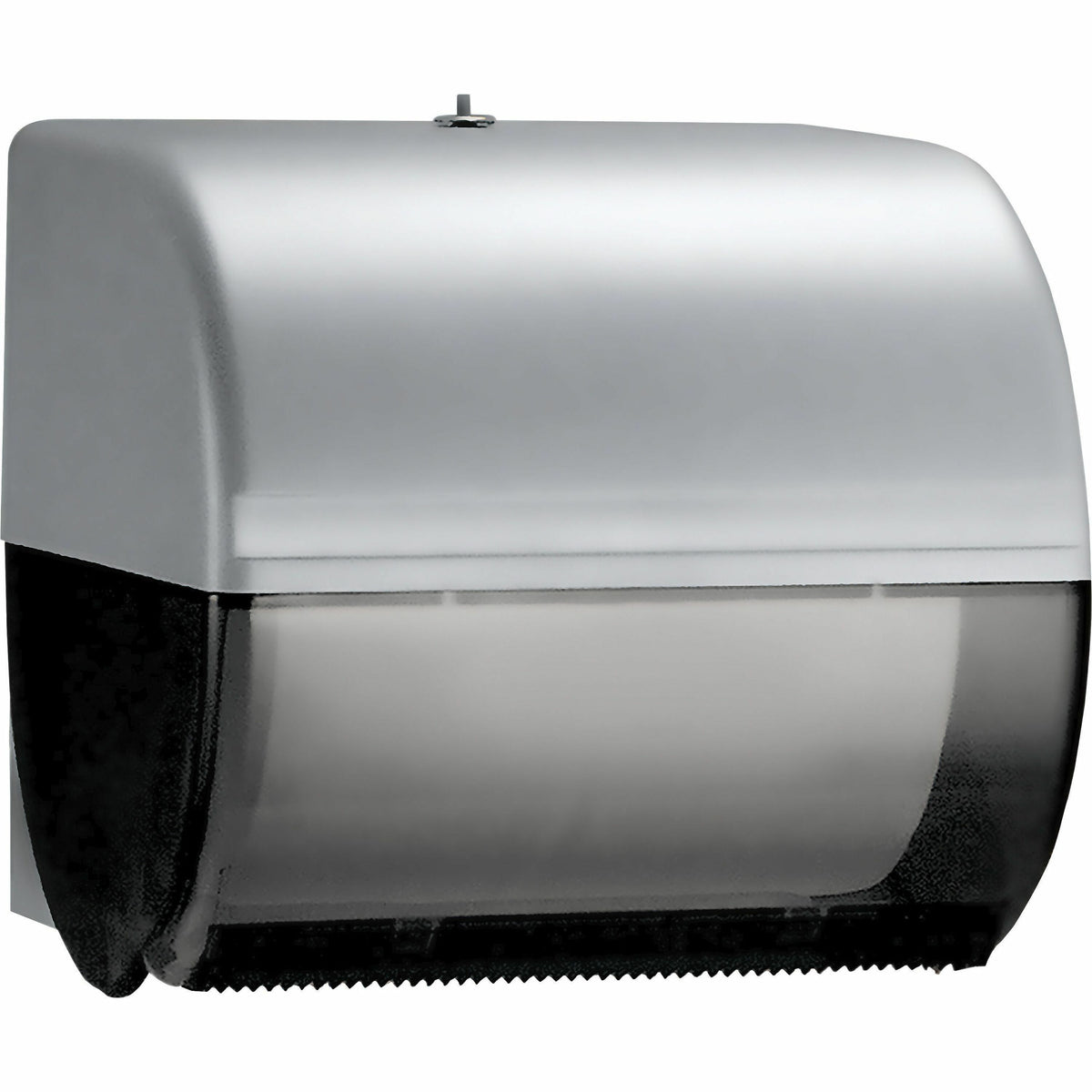 Touchless Dispenser - 10" Height x 10.5" Width x 10" Depth - Plastic - Transparent, Gray - Compact, Locking Cover, Long Lasting - 1 Carton