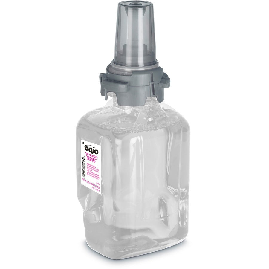Gojo&reg; ADX-7 Dispenser Antibacterial Hand Soap Refill - Plum Scent - 23.67 fl oz - Pump Bottle Dispenser - Bacteria Remover, Kill Germs - Hand, Skin - Moisturizing - Antibacterial - Clear - Rich Lather, Bio-based - 1 Each