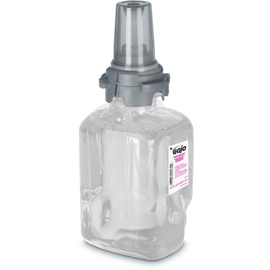 Gojo&reg; ADX-7 Dispenser Antibacterial Hand Soap Refill - Plum Scent - 23.67 fl oz - Pump Bottle Dispenser - Bacteria Remover, Kill Germs - Hand, Skin - Moisturizing - Antibacterial - Clear - Rich Lather, Bio-based - 1 Each