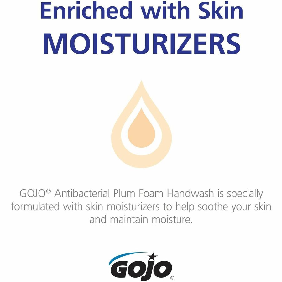Gojo&reg; ADX-7 Dispenser Antibacterial Hand Soap Refill - Plum Scent - 23.67 fl oz - Pump Bottle Dispenser - Bacteria Remover, Kill Germs - Hand, Skin - Moisturizing - Antibacterial - Clear - Rich Lather, Bio-based - 1 Each