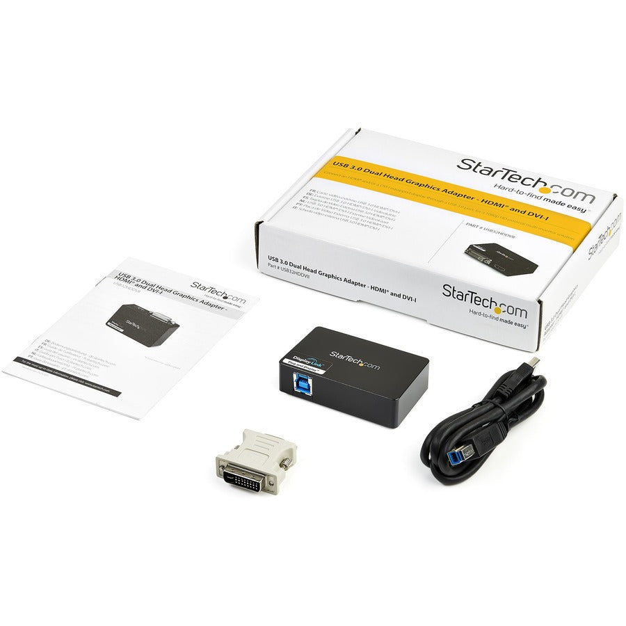 StarTech.com USB 3.0 to HDMI and DVI Dual Monitor External Video Card Adapter