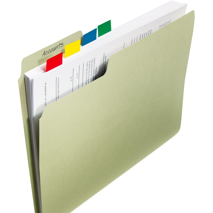 Post-it&reg; Flags in Desk Grip Dispenser - 200 - 1" Flag/Note Width x 1 3/4" Flag/Note Length - Rectangle - Unruled - Blue - Removable, Self-adhesive - Dispenser Included - 200 / Pack