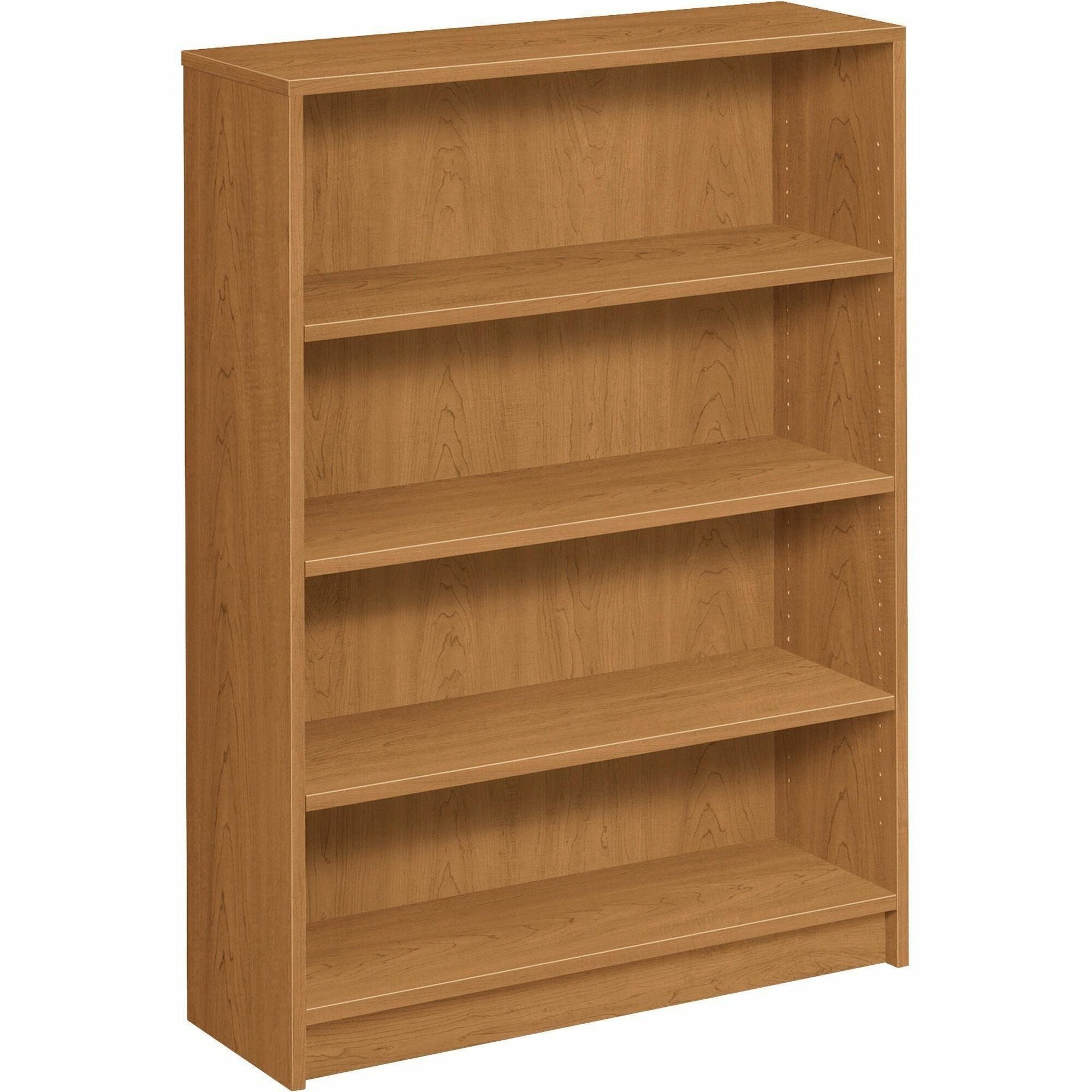 HON 1870 Series Bookcase, 4 Shelves, 36"W x 48.38"H x 11.50"D, Laminate, Harvest, 1 Each