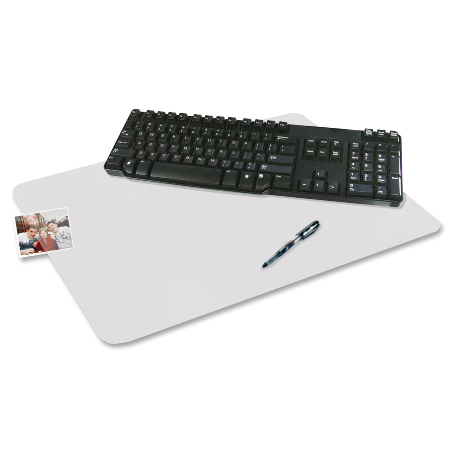 Artistic Krystal Antimicrobial Desk Pad - Rectangular - 24" Width x 19" Depth - Vinyl - Clear