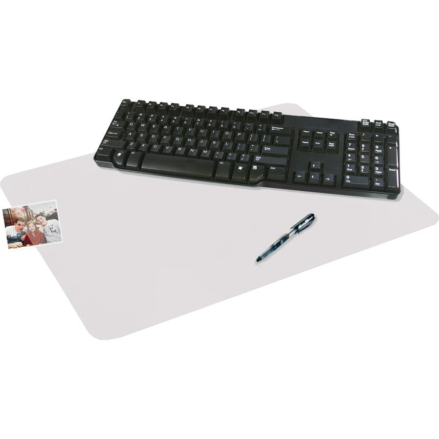 Artistic Krystal Antimicrobial Desk Pad - Rectangular - 24" Width x 19" Depth - Vinyl - Clear