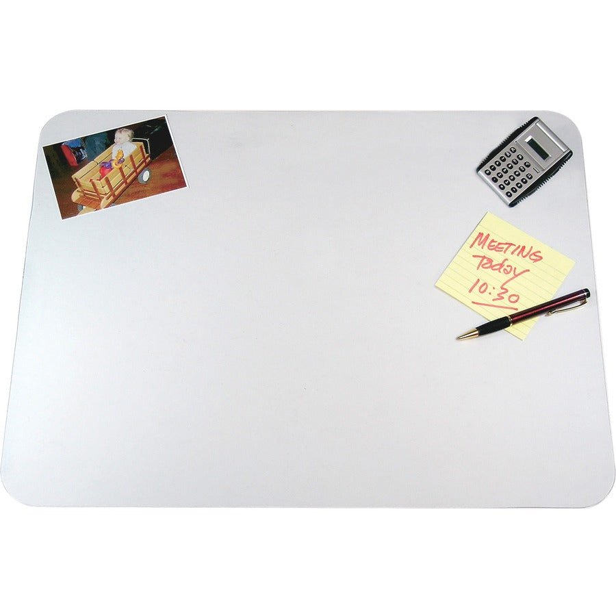 Artistic Krystal Antimicrobial Desk Pad - Rectangular - 24" Width x 19" Depth - Vinyl - Clear