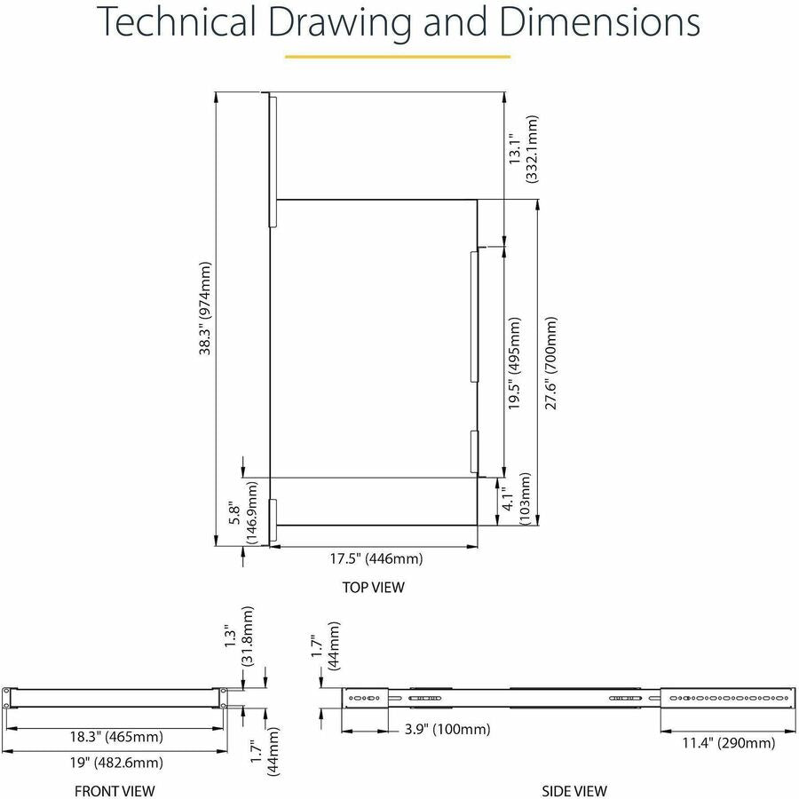 StarTech.com ADJSHELFHD Rack Shelf