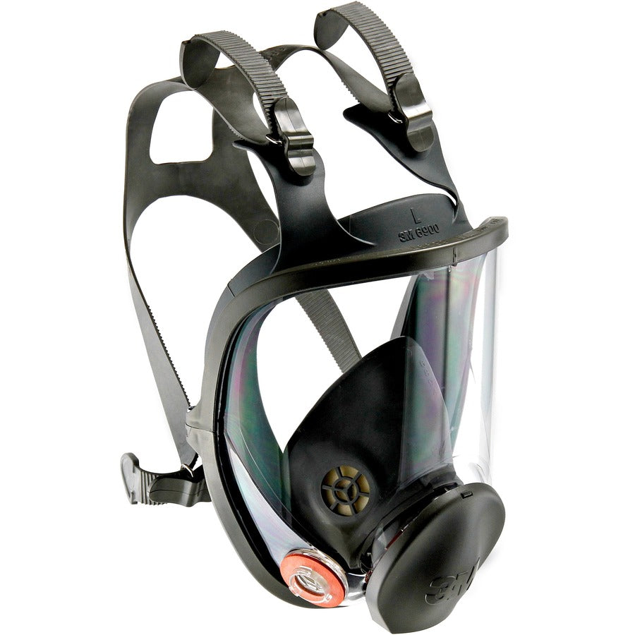 Particulate, Gases, Vapor, Debris Protection - Thermoplastic Elastomer (TPE), Thermoplastic Elastomer (TPE) - Black, Gray - Lightweight, Comfortable, Lens, Durable, Exhalation Valve - 1 Each