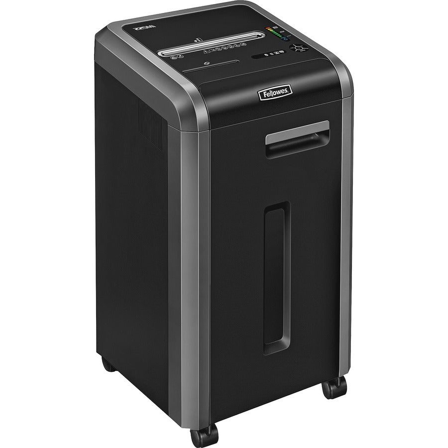 Continuous Shredder - Micro Cut - 16 Per Pass - for shredding Staples, Credit Card, CD, DVD, Paper Clip, Junk Mail, Paper - 0.078" x 0.469" Shred Size - P-5 - 14 ft/min - 9.50" Throat - 16 gal Wastebin Capacity - Black, Dark Silver
