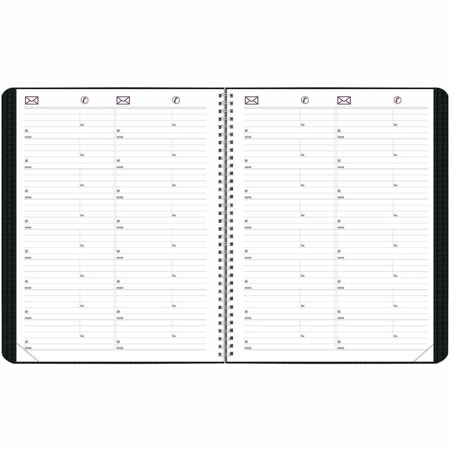 Brownline Duraflex Monthly Planner, 14-Month, December 2025–January 2027, 11" x 8.5", Twin Wire, Black Poly Cover, Heavy Duty, Notepad, Reference & Address Directory, 1 Each