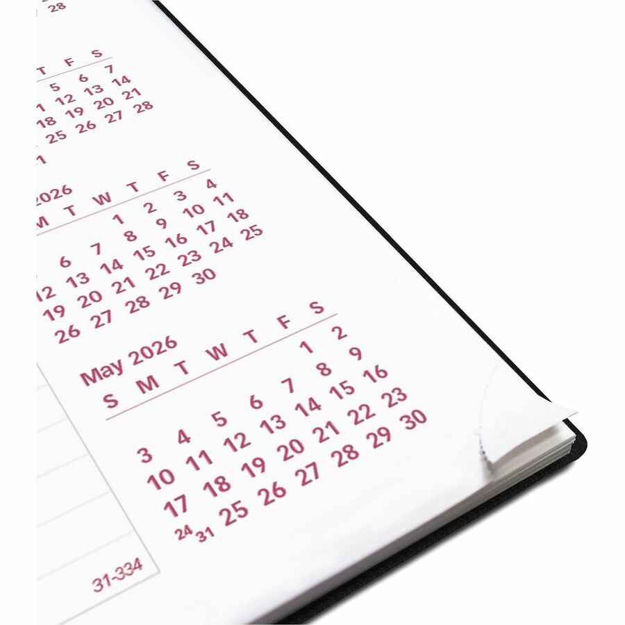 Brownline Duraflex Monthly Planner, 14-Month, December 2025–January 2027, 11" x 8.5", Twin Wire, Black Poly Cover, Heavy Duty, Notepad, Reference & Address Directory, 1 Each