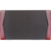 Dacasso Leather Side-Rail Desk Pad - 20" Width - Leather - Black - 1 Each