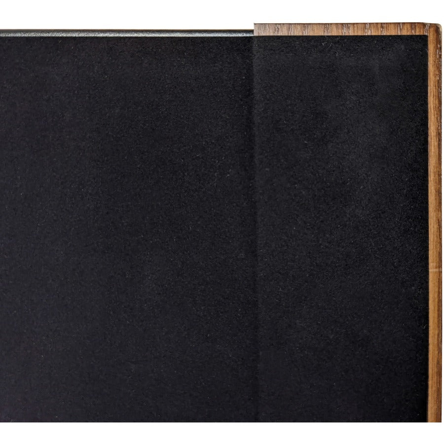 Dacasso Walnut & Leather Side-Rail Desk Pad - 20.50" Width - Leather - Brown - 1 Each