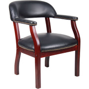 Boss Management Chair, Black Vinyl, 1 Each
