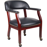 Boss Management Chair, Black Vinyl, 1 Each