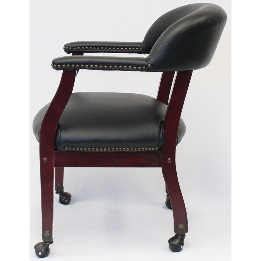 Boss Management Chair, Black Vinyl, 1 Each
