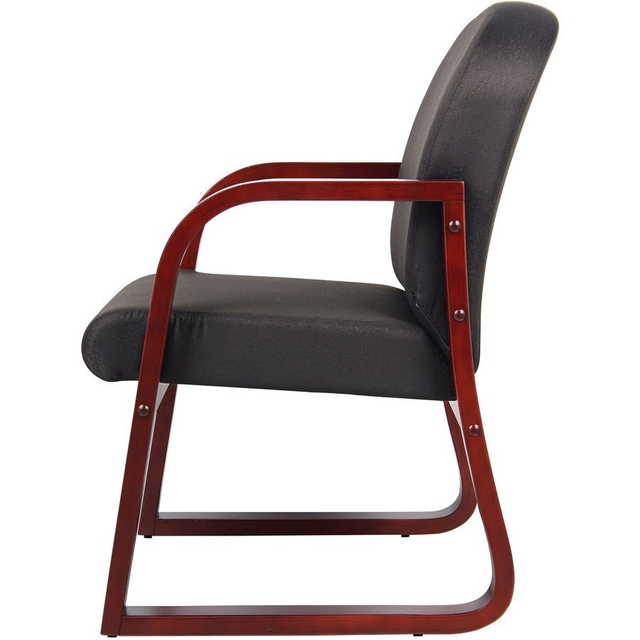 Boss Mahogany Frame Side Chair - Black - 1 Each