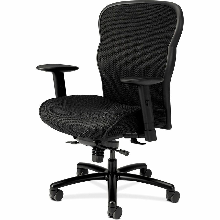 Mesh Seat Material - Mesh Back Material - Black - Fabric - 1 Each