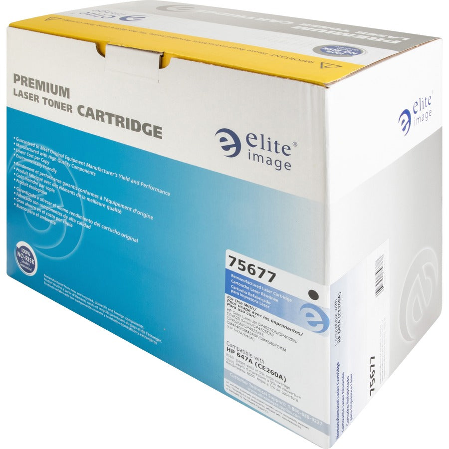 Elite Image Remanufactured Laser Toner Cartridge 647A (CE260A) - Black - 1 Each