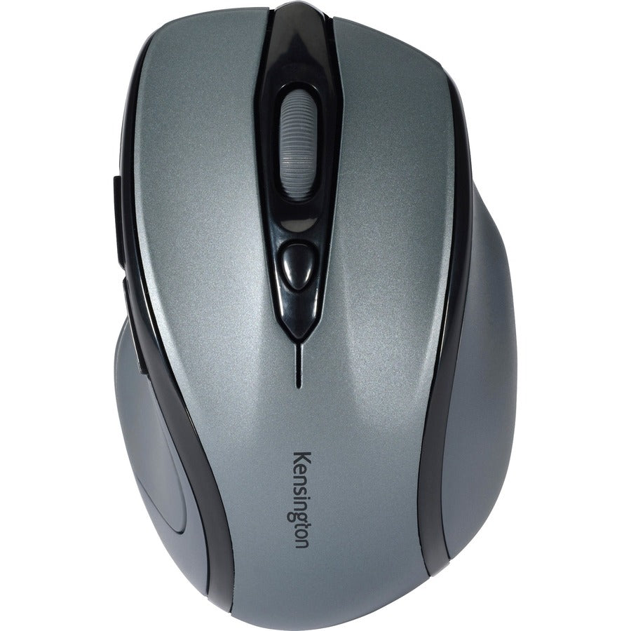 Kensington Pro Fit Mid-size Wireless Mouse - Optical - Wireless - Radio Frequency - 2.40 GHz - Graphite Gray - USB - 1750 dpi - Scroll Wheel - Right-handed - 1 Each