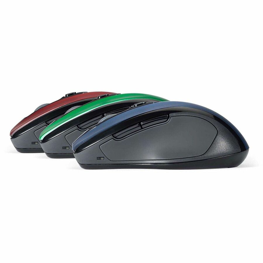 Kensington Pro Fit Mid-Size Wireless Mouse - Optical - Wireless - Radio Frequency - 2.40 GHz - Ruby Red - USB - 1750 dpi - Scroll Wheel - 3 Button(s) - Right-handed - 1 Each