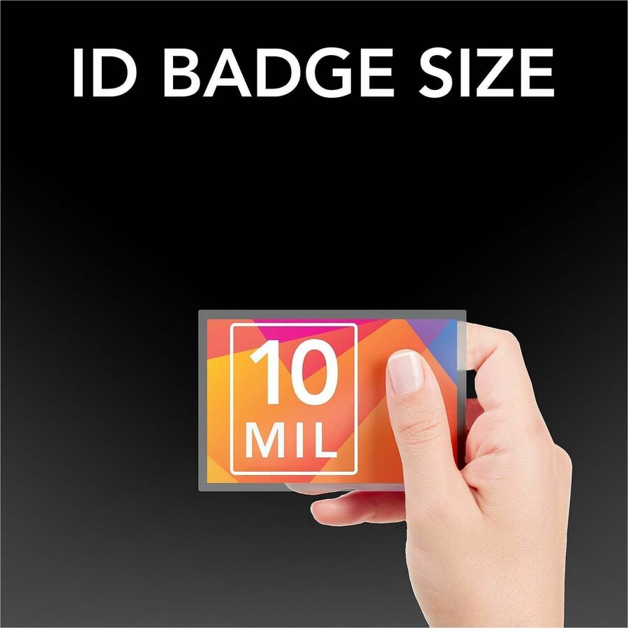 Laminating Pouch/Sheet Size: 2.56" Width x 3.75" Length x 10 mil Thickness - Glossy - for ID Badge, Document, Photo - UV Resistant, Non-yellowing, Fade Resistant - Clear - 100 / Box
