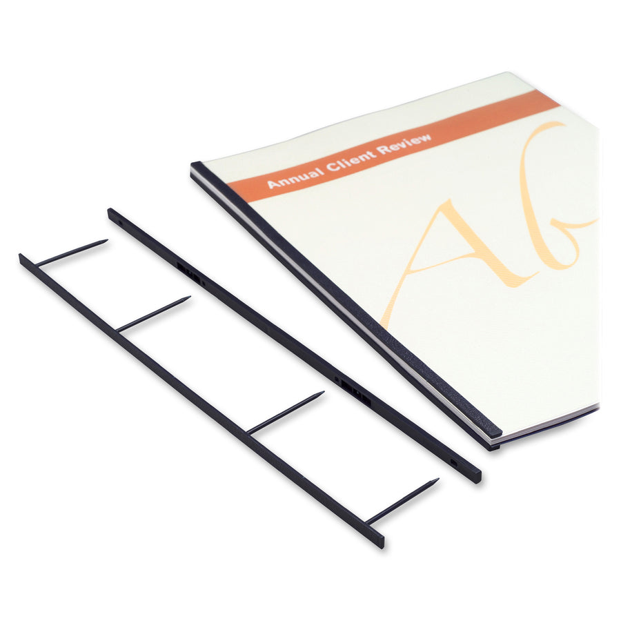 2" Maximum Capacity - 200 x Sheet Capacity - Black - Plastic - 25 / Pack