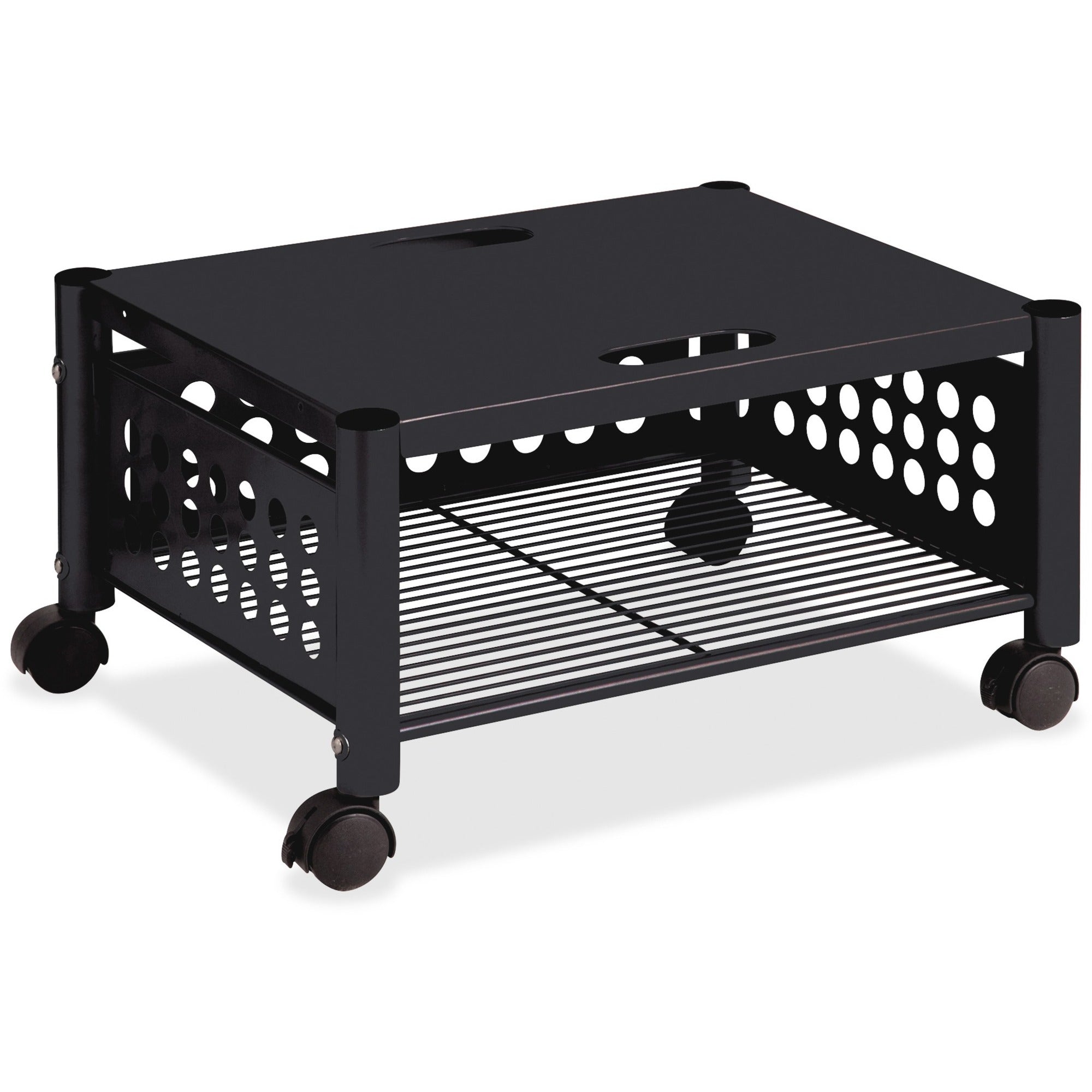 90 lb Load Capacity - 1 x Shelf(ves) - 11.50" Height x 21.50" Width x 17.88" Depth - Floor - Steel - Black