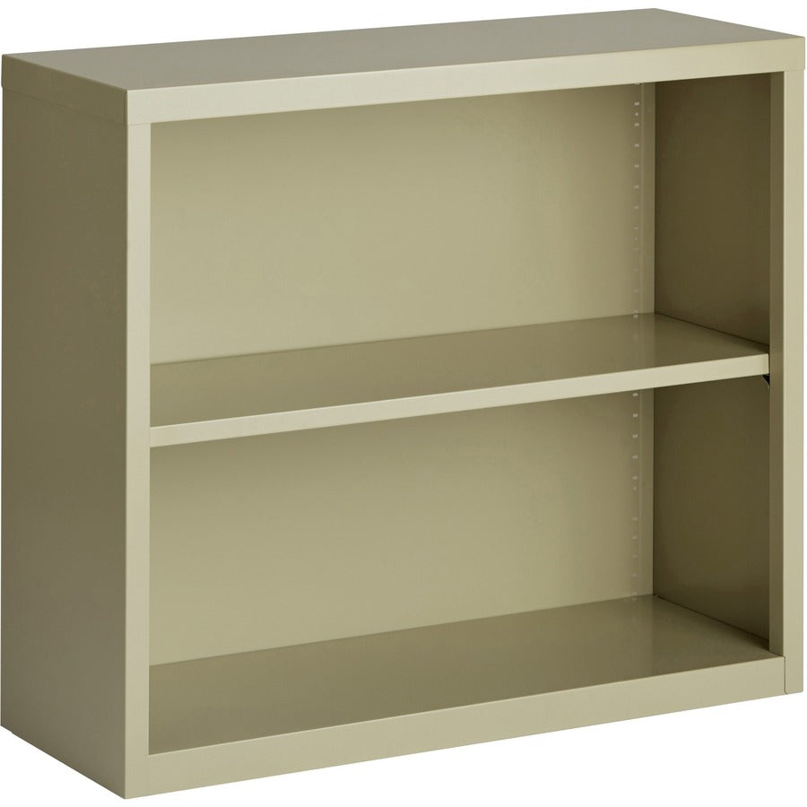 Lorell Fortress Series Bookcase - 34.5" Width x 13" Depth x 30" Height - 2 x Shelf(ves) - Putty - Powder Coated - Steel - Recycled