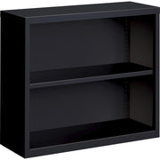 Lorell Fortress Series Bookcase - 34.5" Width x 13" Depth x 30" Height - 2 x Shelf(ves) - Black - Powder Coated - Steel - Recycled
