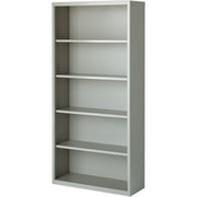 Lorell Fortress Series Bookcase - 34.5" Width x 13" Depth x 72" Height - 5 x Shelf(ves) - Light Gray - Powder Coated - Steel - Recycled