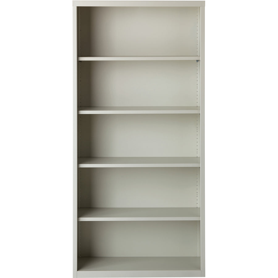 Lorell Fortress Series Bookcase - 34.5" Width x 13" Depth x 72" Height - 5 x Shelf(ves) - Light Gray - Powder Coated - Steel - Recycled