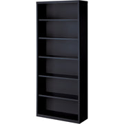 Lorell Fortress Series Bookcase - 34.5" Width x 13" Depth x 82" Height - 6 x Shelf(ves) - Black - Powder Coated - Steel - Recycled