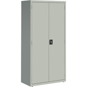 Lorell Fortress Series Storage Cabinet - 36" Width x 18" Depth x 72" Height - 5 x Shelf(ves) - Recessed Locking Handle, Hinged Door, Durable - Light Gray - Powder Coated - Steel - Recycled