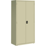 Lorell Fortress Series Storage Cabinet - 36" Width x 18" Depth x 72" Height - 5 x Shelf(ves) - Recessed Locking Handle, Hinged Door, Durable - Putty - Powder Coated - Steel - Recycled