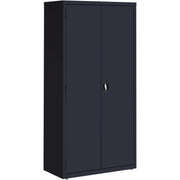 Lorell Fortress Series Storage Cabinet - 36" Width x 18" Depth x 72" Height - 5 x Shelf(ves) - Recessed Locking Handle, Hinged Door, Durable - Black - Powder Coated - Steel - Recycled