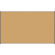 Lorell Satin-Finish Bulletin Board - 72" Board Height x 48" Board Width - Natural Cork Surface - Durable, Self-healing - Silver Anodized Aluminum Frame - 1 Each