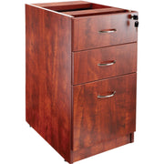 Lorell Essentials Series Box/Box/File Fixed File Cabinet - 28.5" Height x 15.5" Width x 21.9" Depth - Total Drawer(s): 3 - Finish: Laminate, Cherry - 1 Each