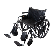 Bariatric Wheelchair 22" x 18" with Desk Arm Elevating Leg Rest,  1 Quantity per Case