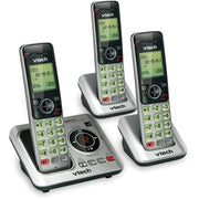 VTech CS6629-3 DECT 6.0 Cordless Phone - Silver - 1 x Phone Line - 3 x Handset - Speakerphone - Answering Machine - Hearing Aid Compatible - Backlight