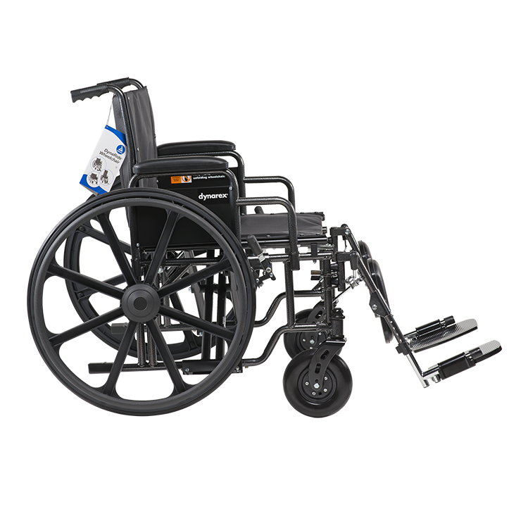 Bariatric Wheelchair 22" x 18" with Desk Arm Elevating Leg Rest,  1 Quantity per Case