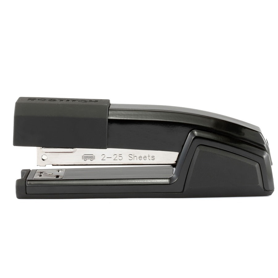 Bostitch Epic Antimicrobial Office Stapler - Staples Upto 25 Sheet - Holds Upto 210 Staple - Full Strip - Staple Size: 0.25" - Black - Metal - 1 Each