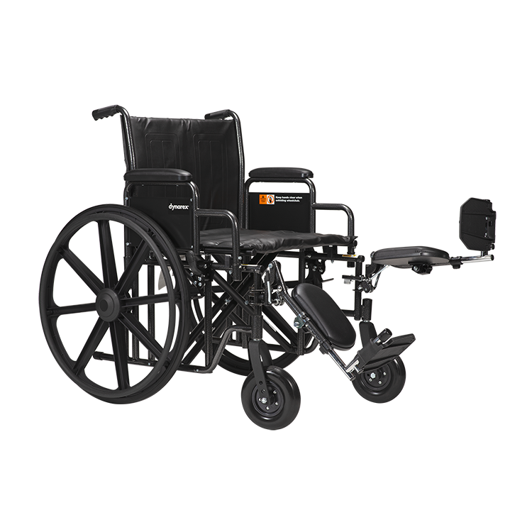 Bariatric Wheelchair 24" x 18" with Desk Arm Elevating Leg Rest,  1 Quantity per Case