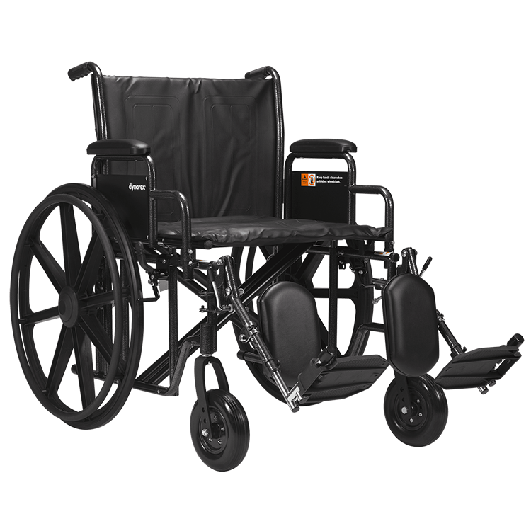 Bariatric Wheelchair 24" x 18" with Desk Arm Elevating Leg Rest,  1 Quantity per Case