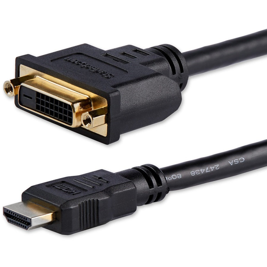 StarTech.com 8in HDMI&reg; to DVI-D Video Cable Adapter - HDMI Male to DVI Female
