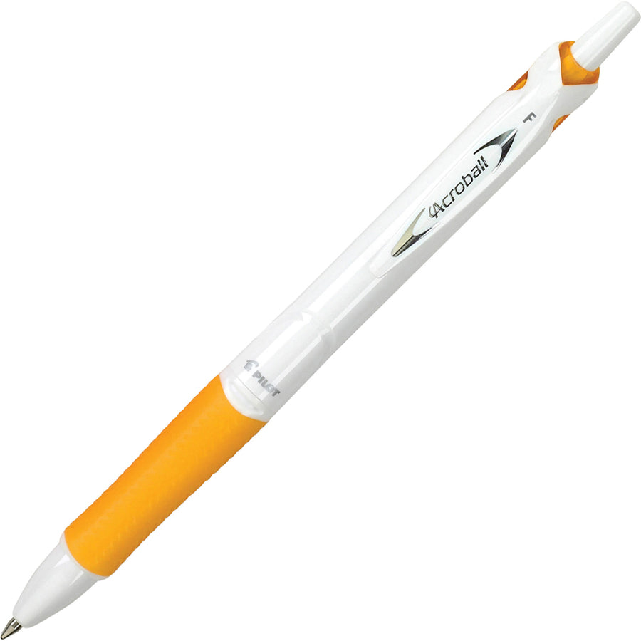 Pilot .7mm Retractable Pens - 0.7 mm Fine Pen Point - Refillable - Retractable - Black Ink - Advanced Ink - White Barrel - Tungsten Carbide Tip - 5 / Pack