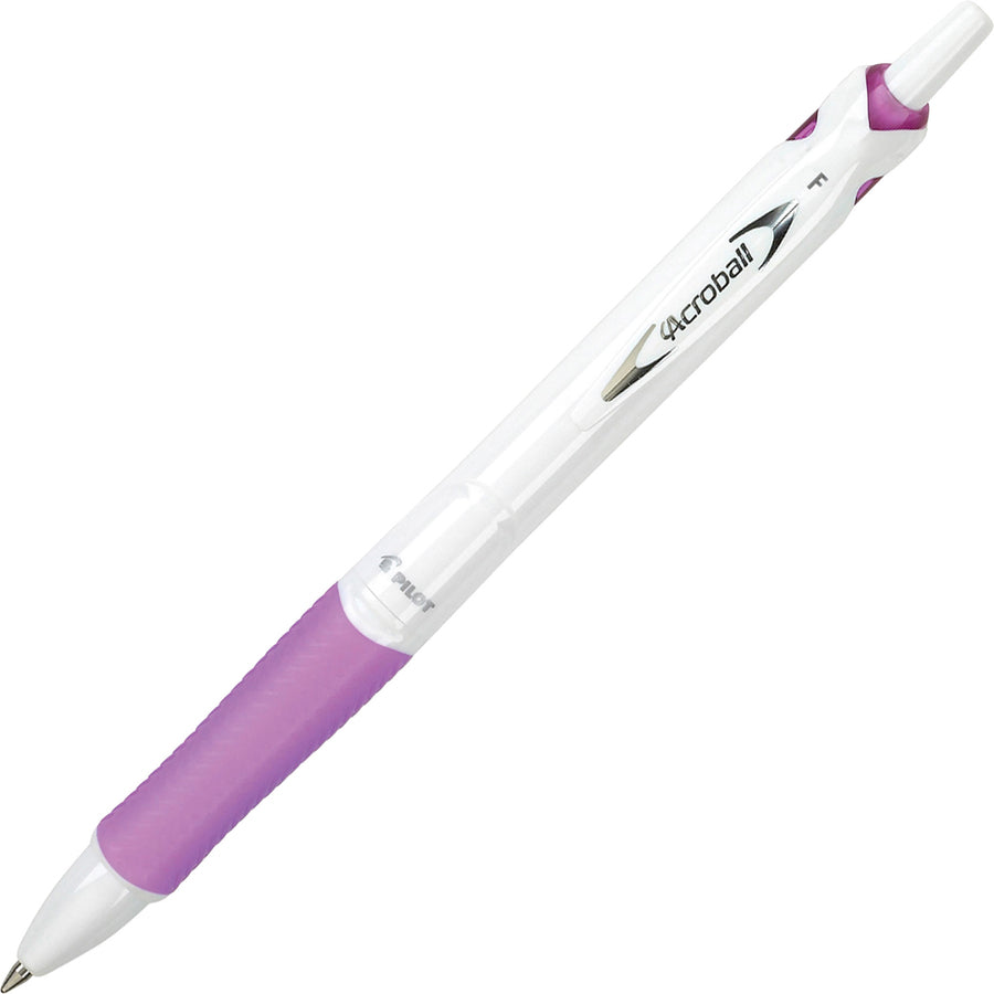 Pilot .7mm Retractable Pens - 0.7 mm Fine Pen Point - Refillable - Retractable - Black Ink - Advanced Ink - White Barrel - Tungsten Carbide Tip - 5 / Pack