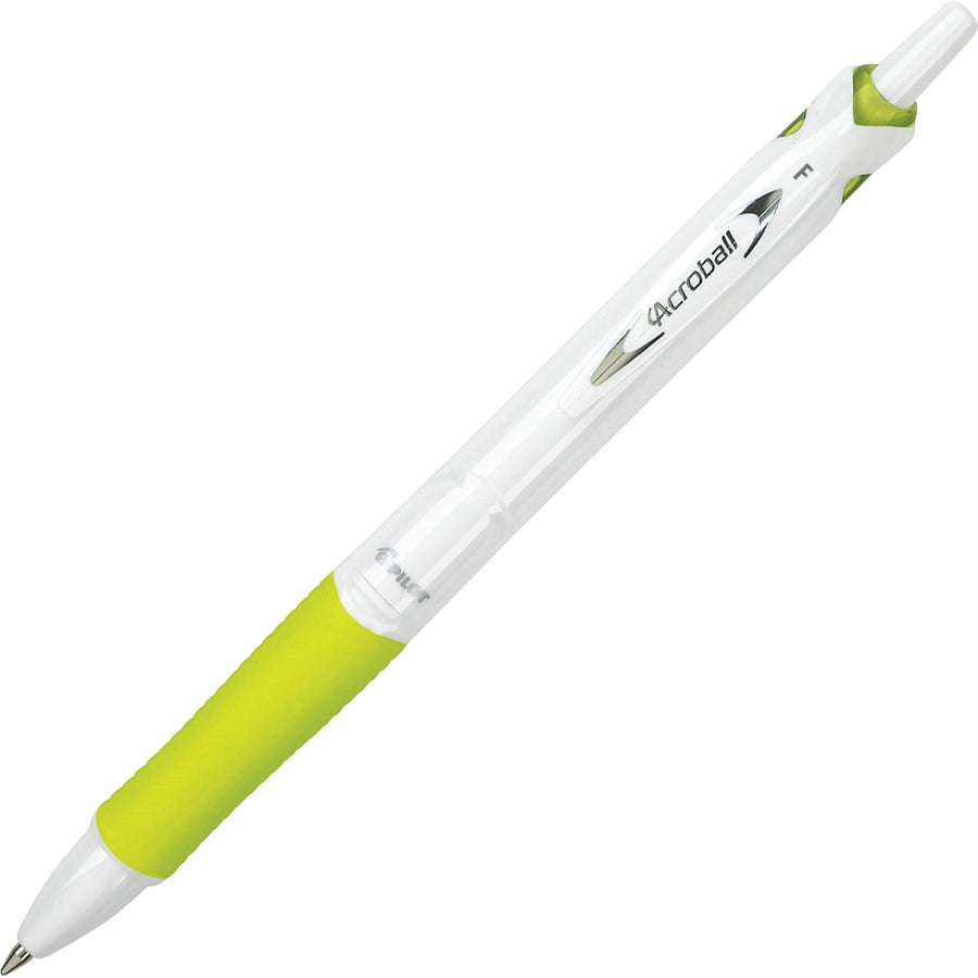 Pilot .7mm Retractable Pens - 0.7 mm Fine Pen Point - Refillable - Retractable - Black Ink - Advanced Ink - White Barrel - Tungsten Carbide Tip - 5 / Pack